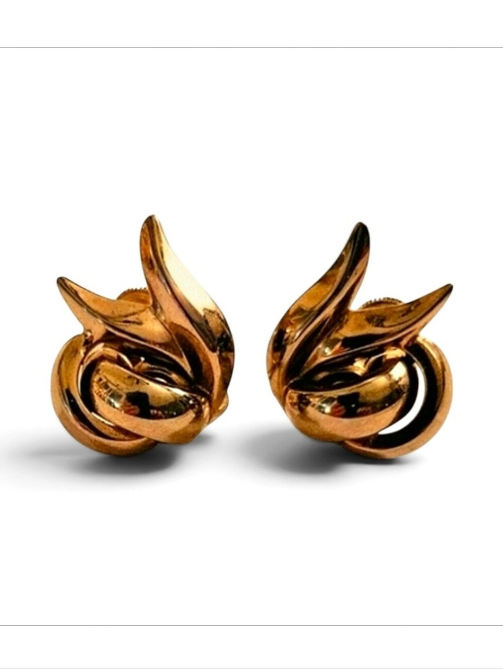 Vintage Gold Leaf Earrings